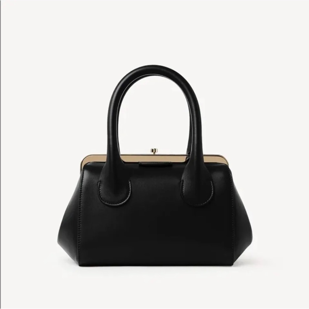 RARE NEW Chloe Small Joyce Leather Designer Black Frame Purse Crossbody Bag